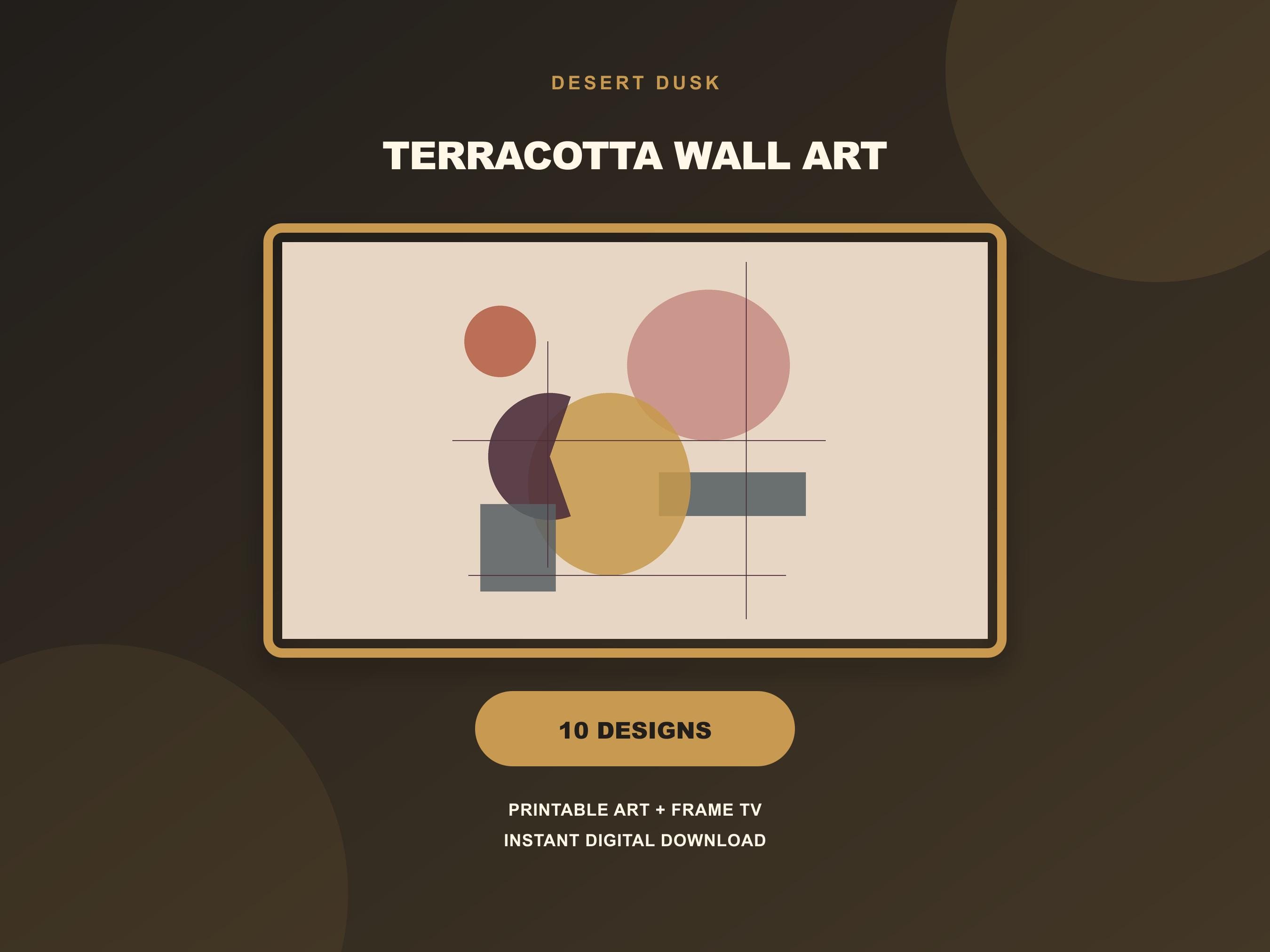 Desert Dusk Terracotta Wall Art Set of 10 Printable Prints, Boho Gallery Wall